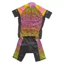 Conjunto De Ciclismo Infantil Kit Bermuda E Camisa Kids