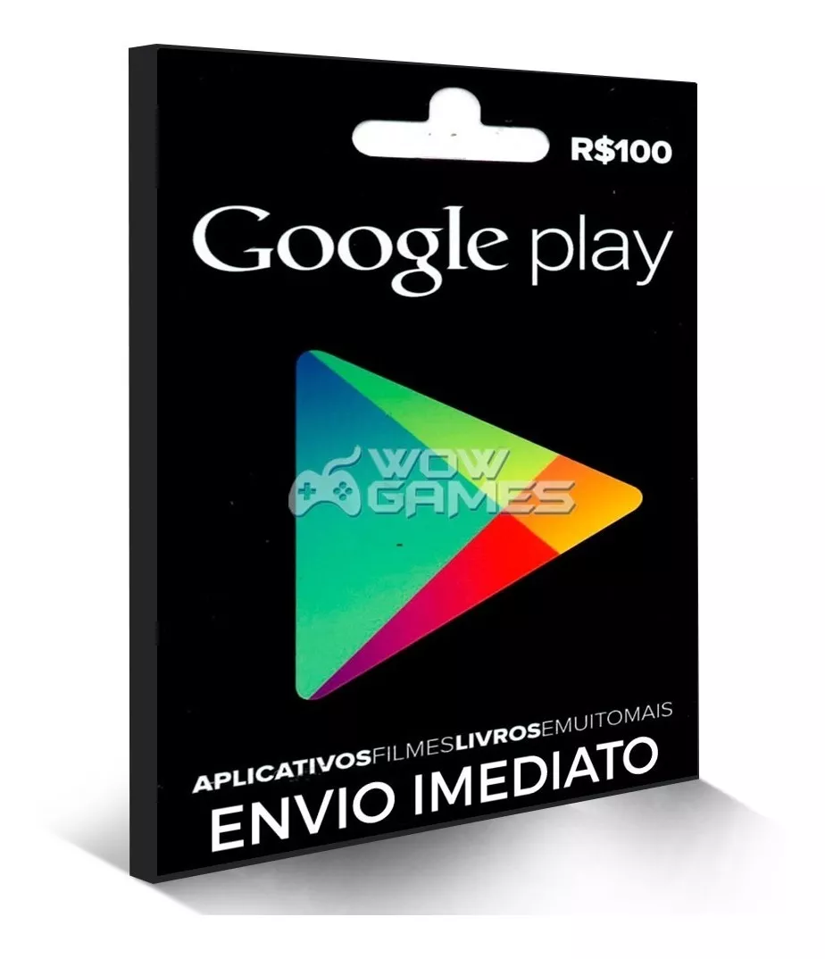 Gift Card Google Play Store R$ 100 Reais Android Brasil Br