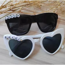 Cotillon Novios Gafas De Sol Boda Ceremonia Fiesta Pack X2