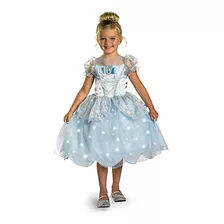 Disney Princess Cinderella Ilumina Traje De Lujo Azul M...