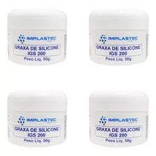 Kit Graxa De Silicone Dielétrica Pote 50g Implastec Pura Top