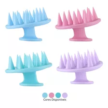 Escova Massageadora Silicone Para Lavar Os Cabelos E Corpo