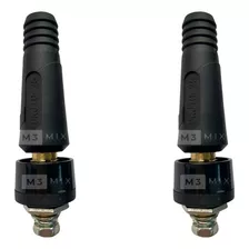 2x Conector Engate Rapido Cabo Solda Macho +fêmea Painel 9mm