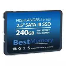 Ssd Pc Solid State Drive Sata Iii 240gb 2.5 Best Memory