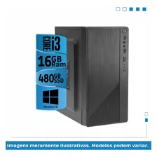 Cpu Montado I3 16gb Ram Ssd 480gb Win10 Pro