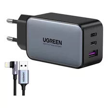 Ugreen Carregador Rápido Gan X Pd 65w + Cabo Para iPhone Mfi