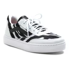 Tenis Feminino Preto / Branco Casual Sneakers Blogueira