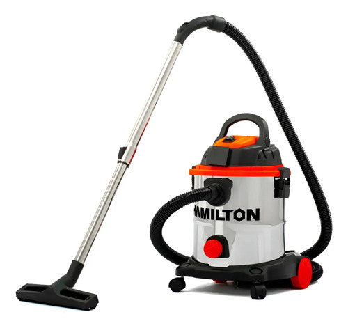 Aspiradora Industrial 20 Ltrs Polvo Liquido Hamilton Hap020 Plateado