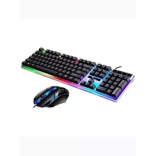 Teclado + Mouse/ratón Gamer Con Luces De Colores 