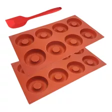 2 Paquetes De 8 Cavidades Molde De Rosquilla De Silicona Con