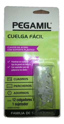 Clavos De Acero C/ Soporte Plastico Cuelga Facil P/ Cuadros 