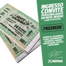 Ingresso Convite Personalizado P&b Festa Evento. 700 Unids