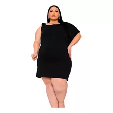 Vestido Plus Size Feminino Amarração Festa Ombro A Mostra