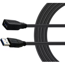 Cable De Extension Usb 3.0 Macho A Hembra | Negro / 4,5m