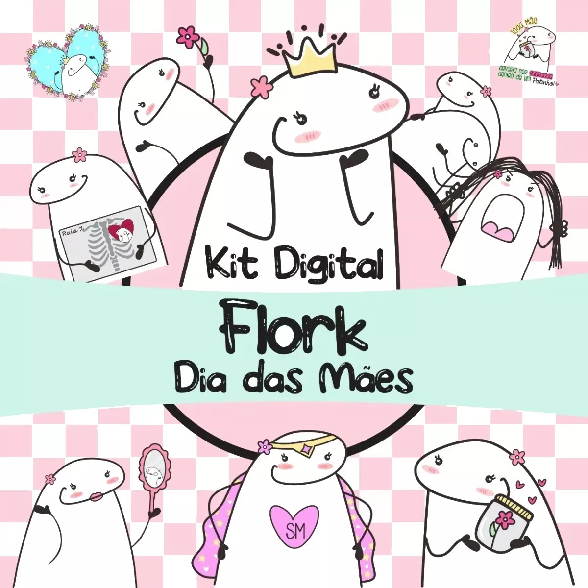 Kit Digital Ilustra.cin Dia Das Mães Sem Fundo Lt6 Png