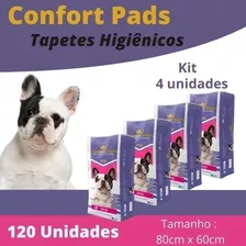 Tapete Higiênico 120 Unidades Tapetinho Banheiro Pet 80x60