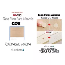 Kit 3 Cartelas Tapa Furo Pvc 13mm - Carvalho Malva Duratex