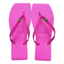 Chinelo Sandalia Feminino Brasil Top Quadrado Tiras Finas