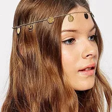 A-c 2016 Bohemia Alloy Coin Headband Para Mujeres, Tocados D