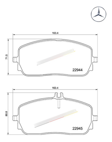 Pastillas Freno Mercedes Benz Gle450 300d 350d ( V167 C167 ) Foto 2