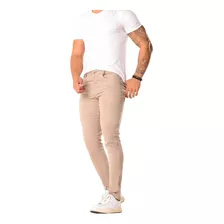 Calça Masculina Básica Versátil Moderna Sarja Slim Premium