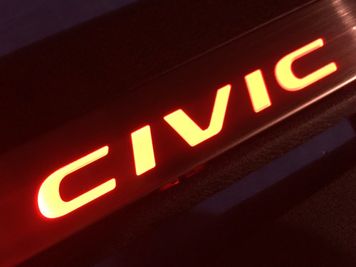 Estribos Iluminados Led Rojo Honda Civic 2016 A 2020 Foto 6