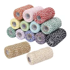 Barbante Bakers Twine C/100 Mts Bicolor Dedoração Artesanato