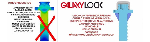 Birlos Seguridad Galaxylock Open Hole 2llave Tiida Rin Acero Foto 3