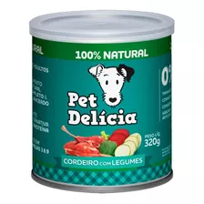 Ração Úmida Cães Cordeiro Com Legumes 320g Pet Delícia