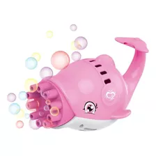 Lança Bolha Automática Bolha De Sabão Golfinho Rosa Oferta