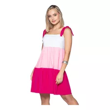 Vestido Corto Mujer Rosa Mp 32725