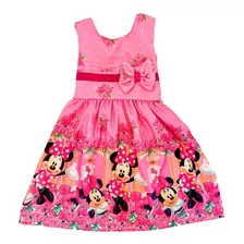 Vestido Infantil Menina Personagens Minie