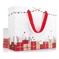 Eusoar Bolsas Pequeñas De Papel De Regalo Blancas, Paquete 