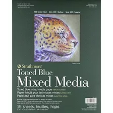 Bloc De Medios Mixtos De Serie 400 Tonos Azules, 11 X14...