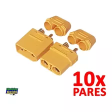 Kit 10 Conector Xt90 Macho E Fêmea P/ Aeromodelo Drone