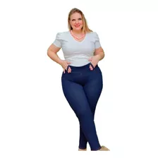 Calça Legging Plus Size Academia Imita Jeans Fitness Modela