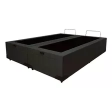 Base Para Cama Box Queen Martin Premium Com Baú Linho (47... Cor Cinza