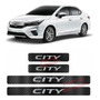4 Stickers Proteccin Para Estribos Honda City Fibra Carbono