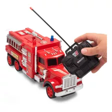 Carro Controle Remoto Caminhão Bombeiro Escada Brinquedo