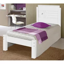 Cama Solteiro Lívia Cores Flex Carmolar Branco/lilás Icwt