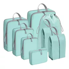 8 Piezas Bolsas Organizadoras De Compresión Para Maleta