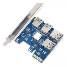 Placa Multiplicadora Pcie Para Cabo Riser 1x4 Usb