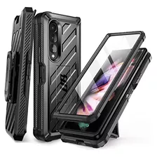 Funda Samsung Galaxy Z Fold 3 Negra Con Protector Pantalla