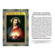 Milheiro Santinhos Conversa Com Jesus Oração - 7x10 Cm