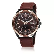 Reloj Hombre Naviforce Elegante Cuero De Lujo Original 9056