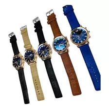 Relojes Pulsera Eco Cuero Modelo Nuevo Por Mayor Por 5 Unida