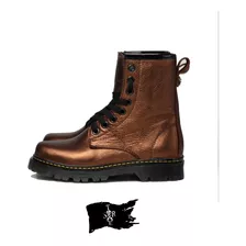 Botas Militares En Piel Ocre Stres Wear