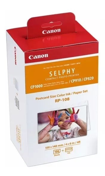 Kit P/ Impressora Fotográfica Canon Rp-108 Papel P/ Selphy