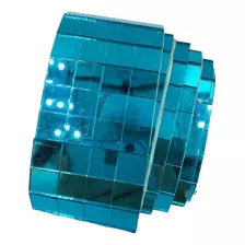 Fita Rolo Espelho 10mmx10mm Decoração Mosaico Artesanato Cor Azul-claro