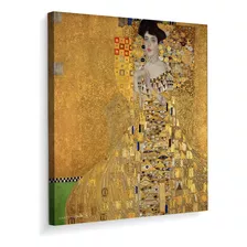 Quadro Tela Canvas Gustav Klimt Adele 90x90